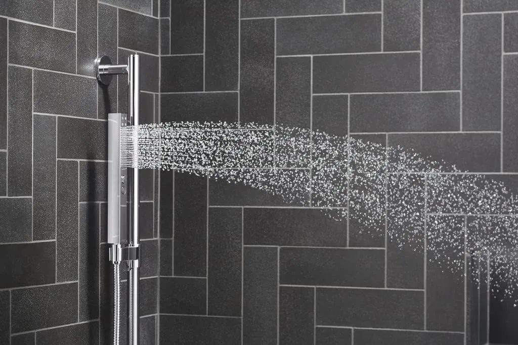 KOHLER 21336-BN Shift   Square Two-Function Handshower, Handheld Showerhead with 2 Spray Settings, 2.5 GPM, Vibrant Brushed Nickel