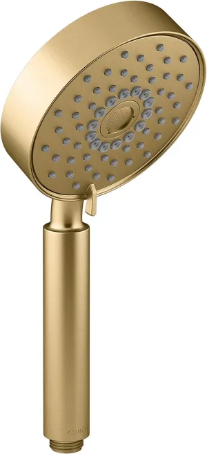 KOHLER 22166-2MB Purist Four-Function Handshower, Handheld Showerhead with 3 Spray Settings, 2.5 GPM, Vibrant Brushed Moderne Brass
