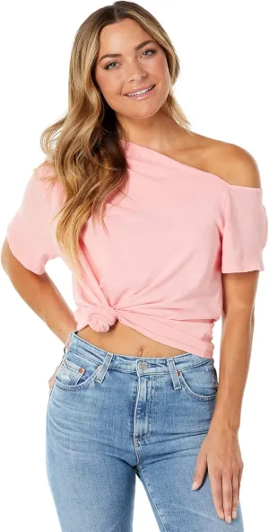 LAmade Sylvie Off-The-Shoulder Tee in Cotton Linen Jersey