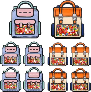 Lati Large Classroom Plastic Gift Bags with Handles,20PCS Cartoon Backpack Bag for Party, Wedding, Birthday, Bulk Goodie Bags for Candy, Party Favors, Snacks