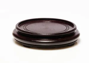 Lawrence & Scott Handcrafted Rosewood Round Pedestal Vase Stand (4-inch inner diameter)