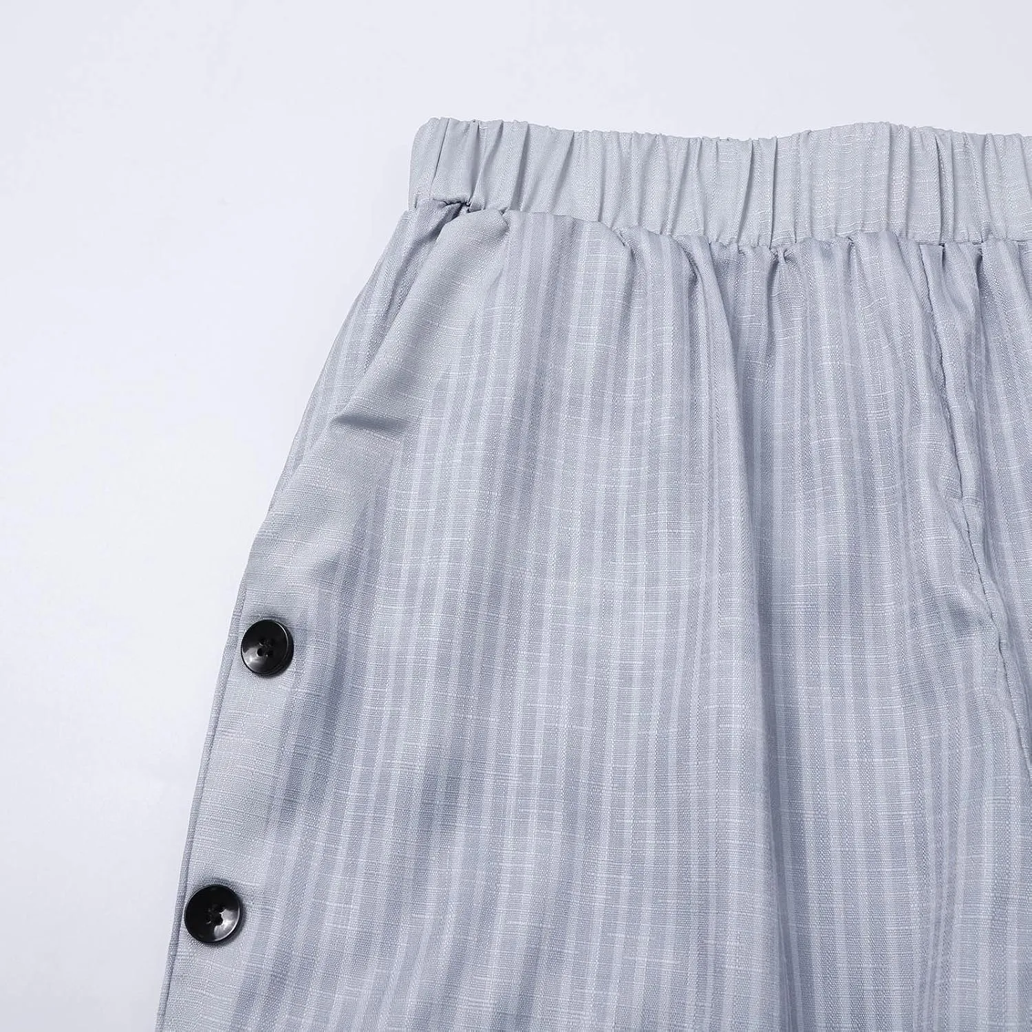 LCMTWX Petite Linen Pants Waist Pants Drawstring Capri Pants with Pockets Wide Leg Cropped Pants for Women Linen Pant