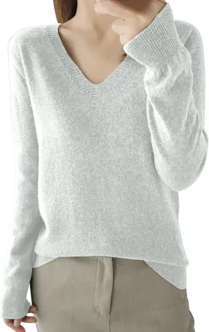 Lightweight Sweaters for Teen Girls Cute Sexy Long Sleeve v Neck Womens Pullover Sweater Loose Soft Tunic Tops