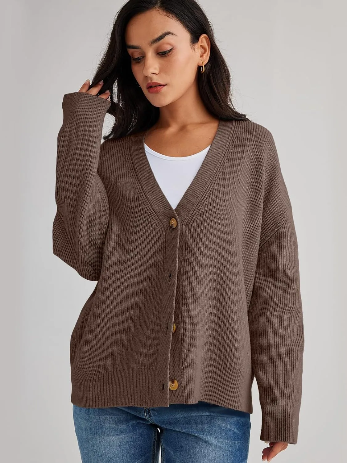 LILLUSORY Cardigan Sweaters for Women 2025 Summer Fashion Oversized Lightweight Sweater Knit Work Jacket Outfits Clothes
