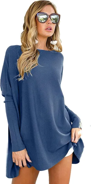 LIYOHON Oversized T Shirts for Women Tunic Tops to Wear with Leggings Long Sleeve Fall Sweaters Dressy Tops