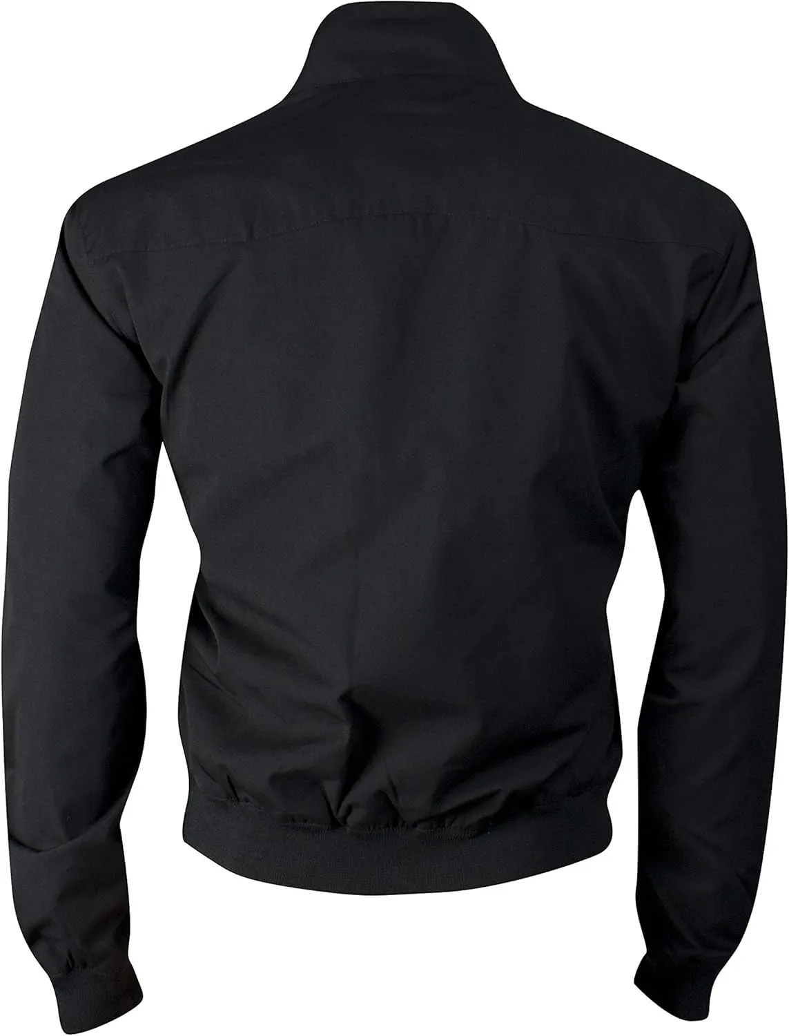 Lonsdale Classic Men's Logo Harrington Jacket Black England Style Slim-Fit