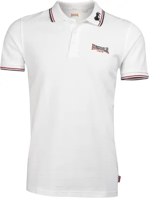 Lonsdale Classic Men's Polo Shirt Embroidered Logo 100% Cotton Pique Slim-Fit