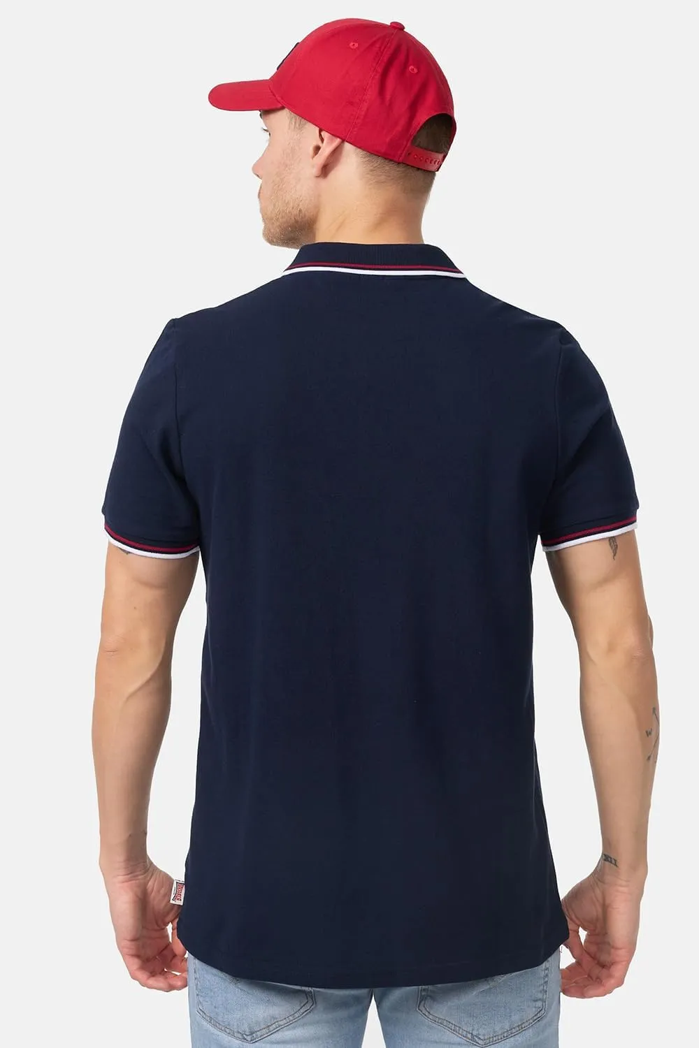 Lonsdale Classic Men's Polo Shirt Embroidered Logo 100% Cotton Pique Slim-Fit