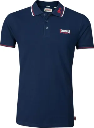 Lonsdale Classic Men's Polo Shirt Embroidered Logo 100% Cotton Pique Slim-Fit