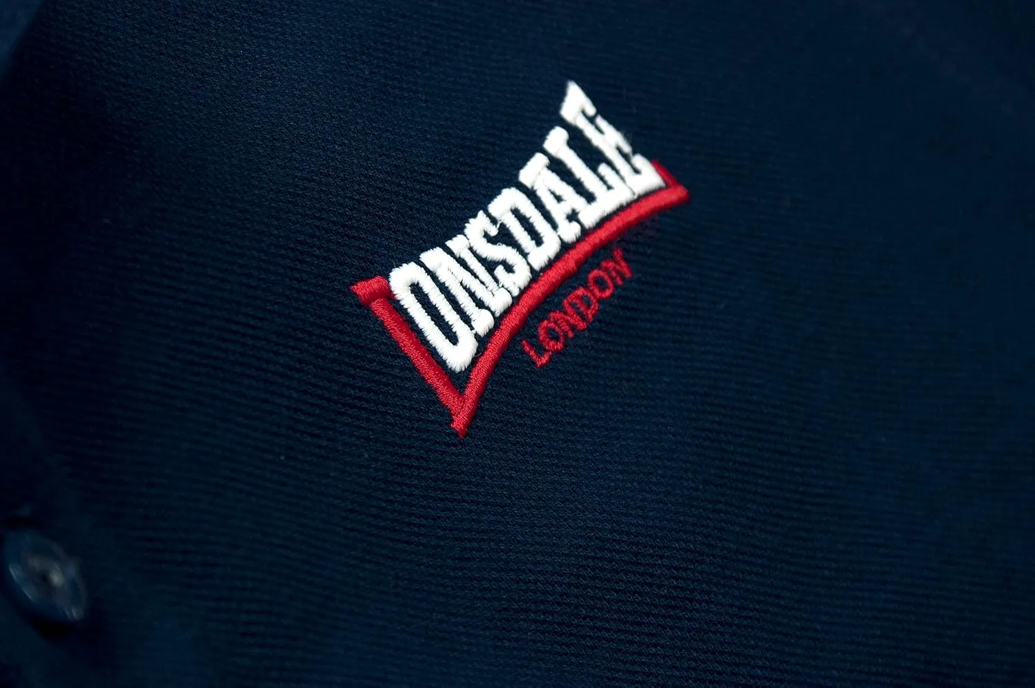 Lonsdale Classic Men's Polo Shirt Embroidered Logo 100% Cotton Pique Slim-Fit