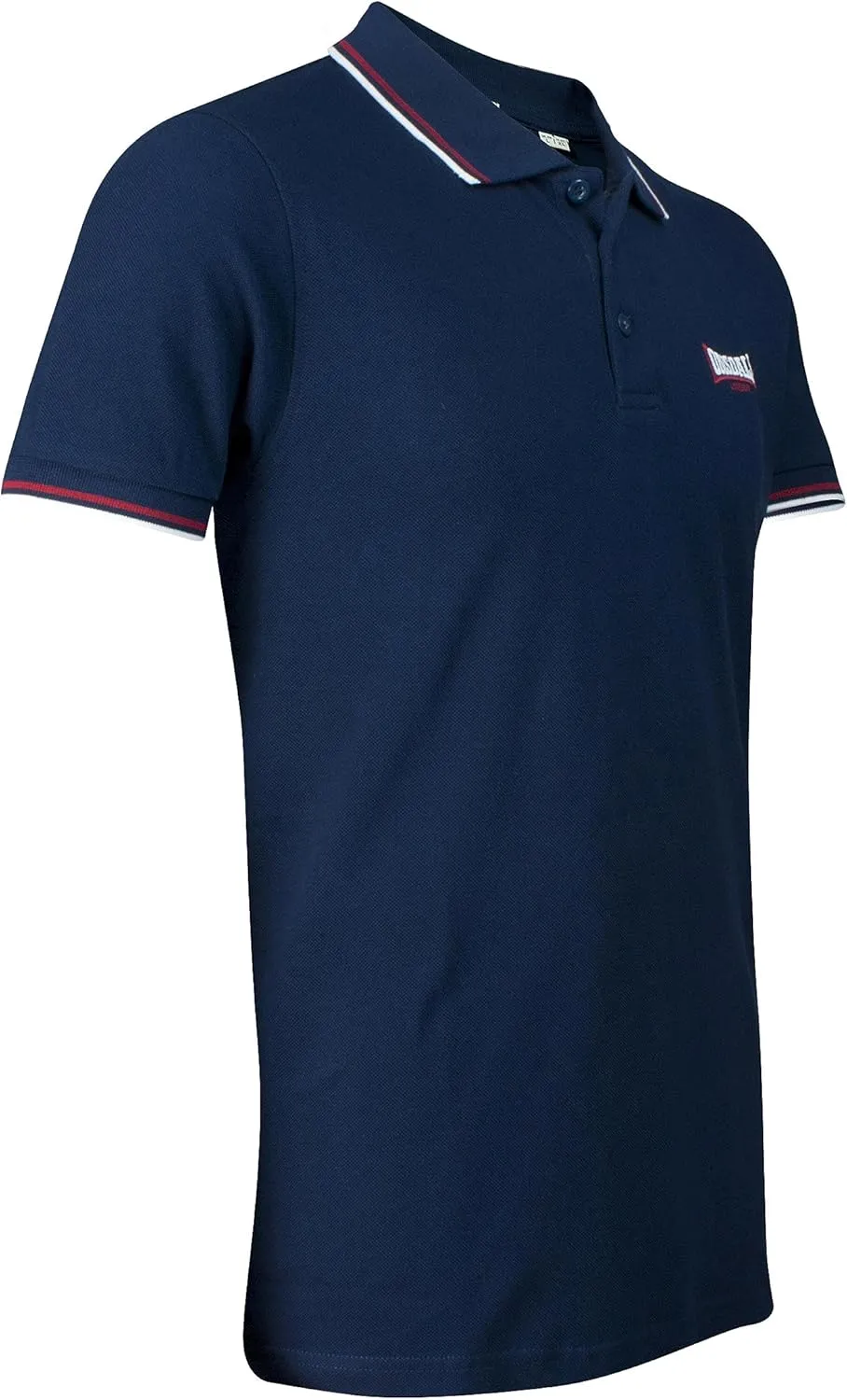 Lonsdale Classic Men's Polo Shirt Embroidered Logo 100% Cotton Pique Slim-Fit