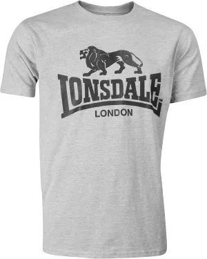 Lonsdale Men´s Black with White Logo Classic Lion Logo T-Shirt Regular Fit