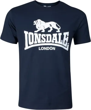 Lonsdale Men´s Black with White Logo Classic Lion Logo T-Shirt Regular Fit
