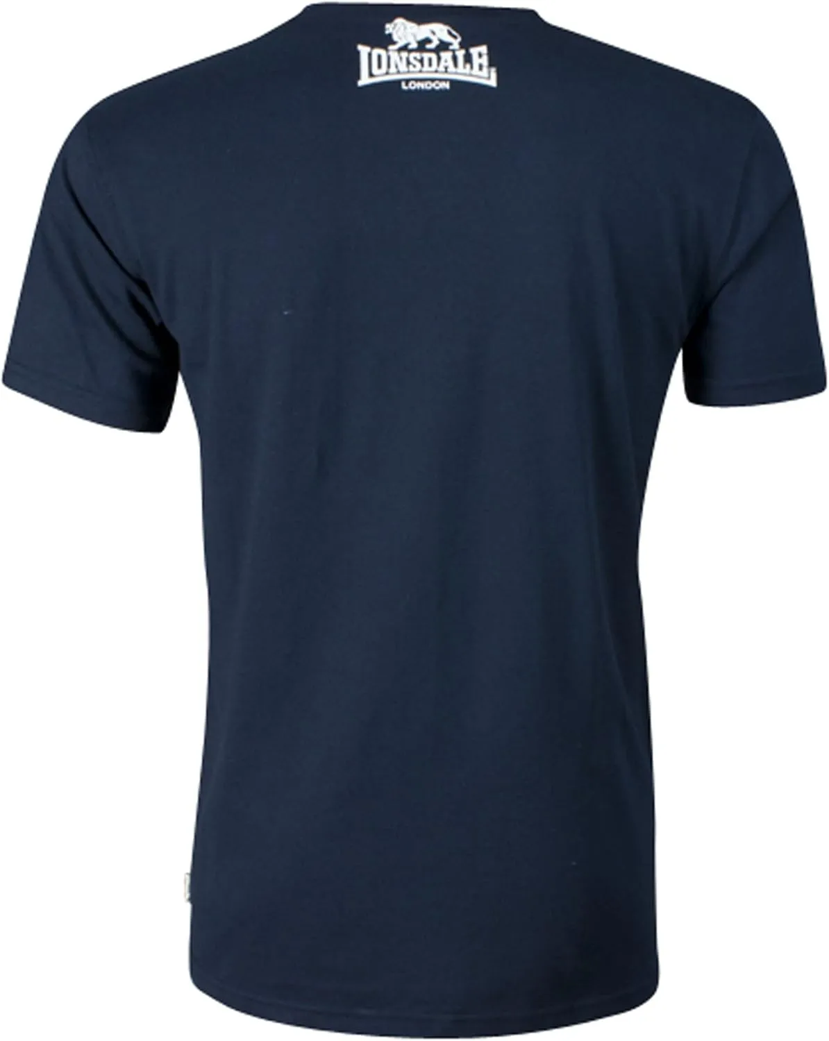 Lonsdale Men´s Black with White Logo Classic Lion Logo T-Shirt Regular Fit