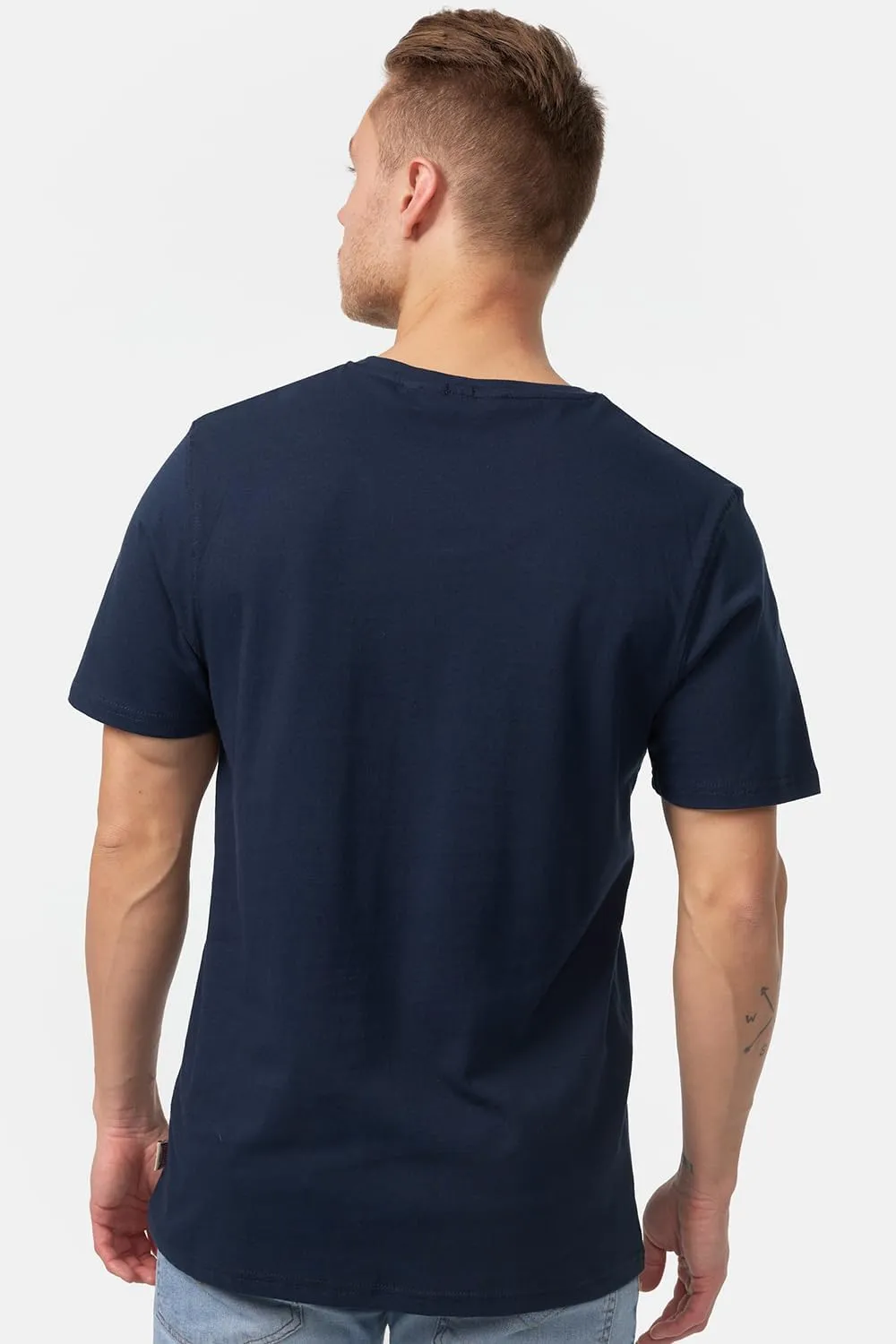 Lonsdale Men's Classic Flock Print Premium Logo T-Shirt 100% Cotton Slim-Fit