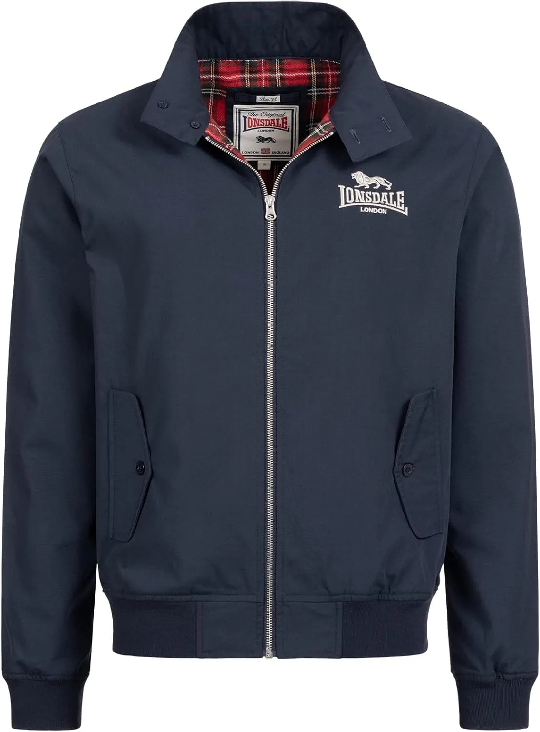 Lonsdale Men´s Classic Harrington Style Jacket Navy Blue England Slim-Fit