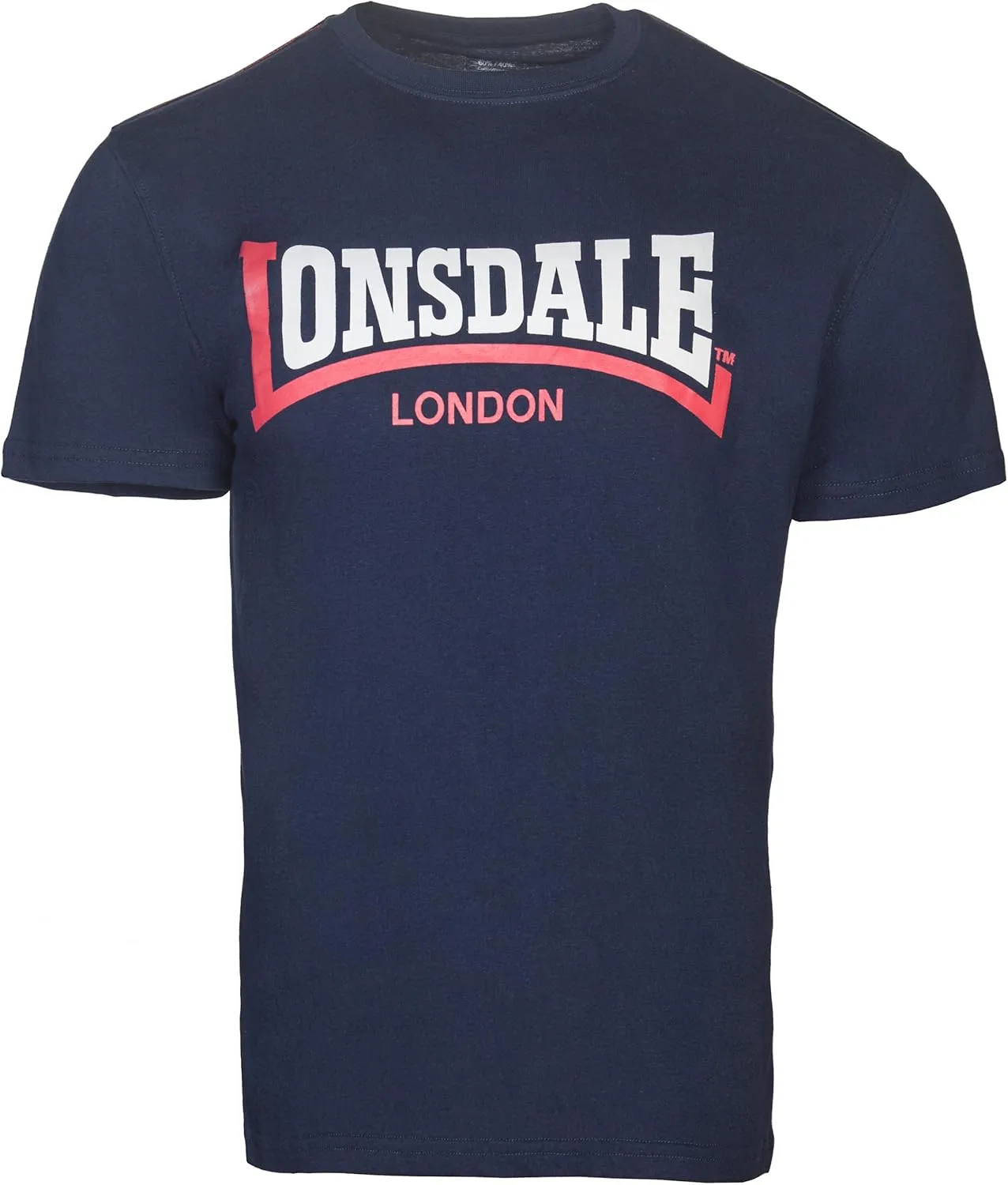 Lonsdale Men's Classic Two-Tone Logo T-Shirt Regular-Fit