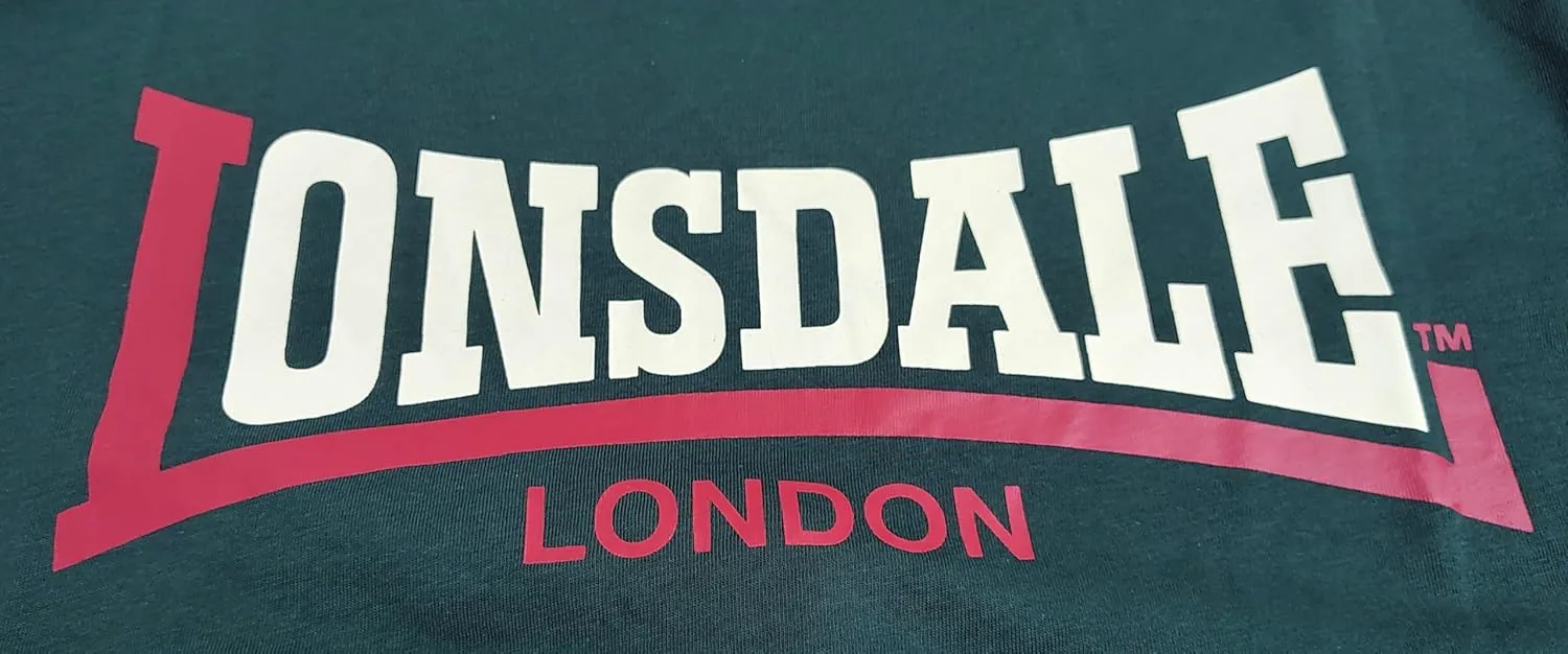 Lonsdale Men's Classic Two-Tone Logo T-Shirt Regular-Fit