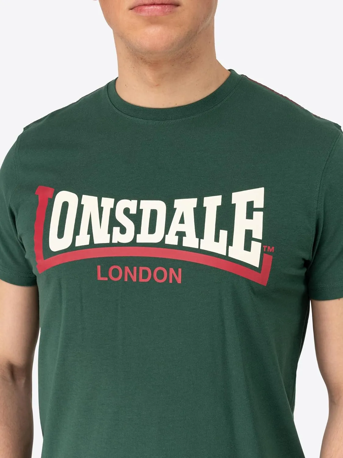 Lonsdale Men's Classic Two-Tone Logo T-Shirt Regular-Fit
