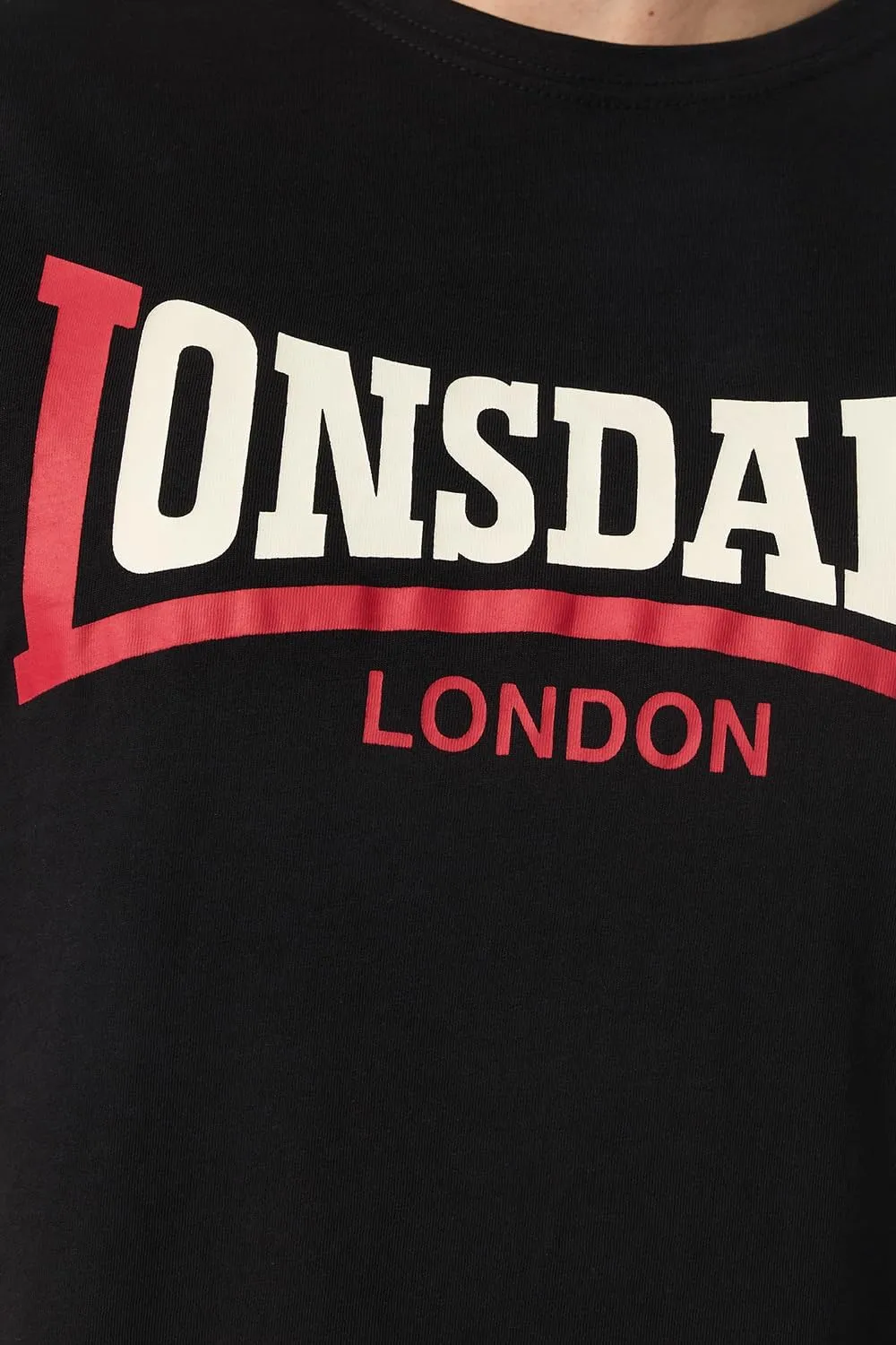 Lonsdale Men's Classic Two-Tone Logo T-Shirt Regular-Fit