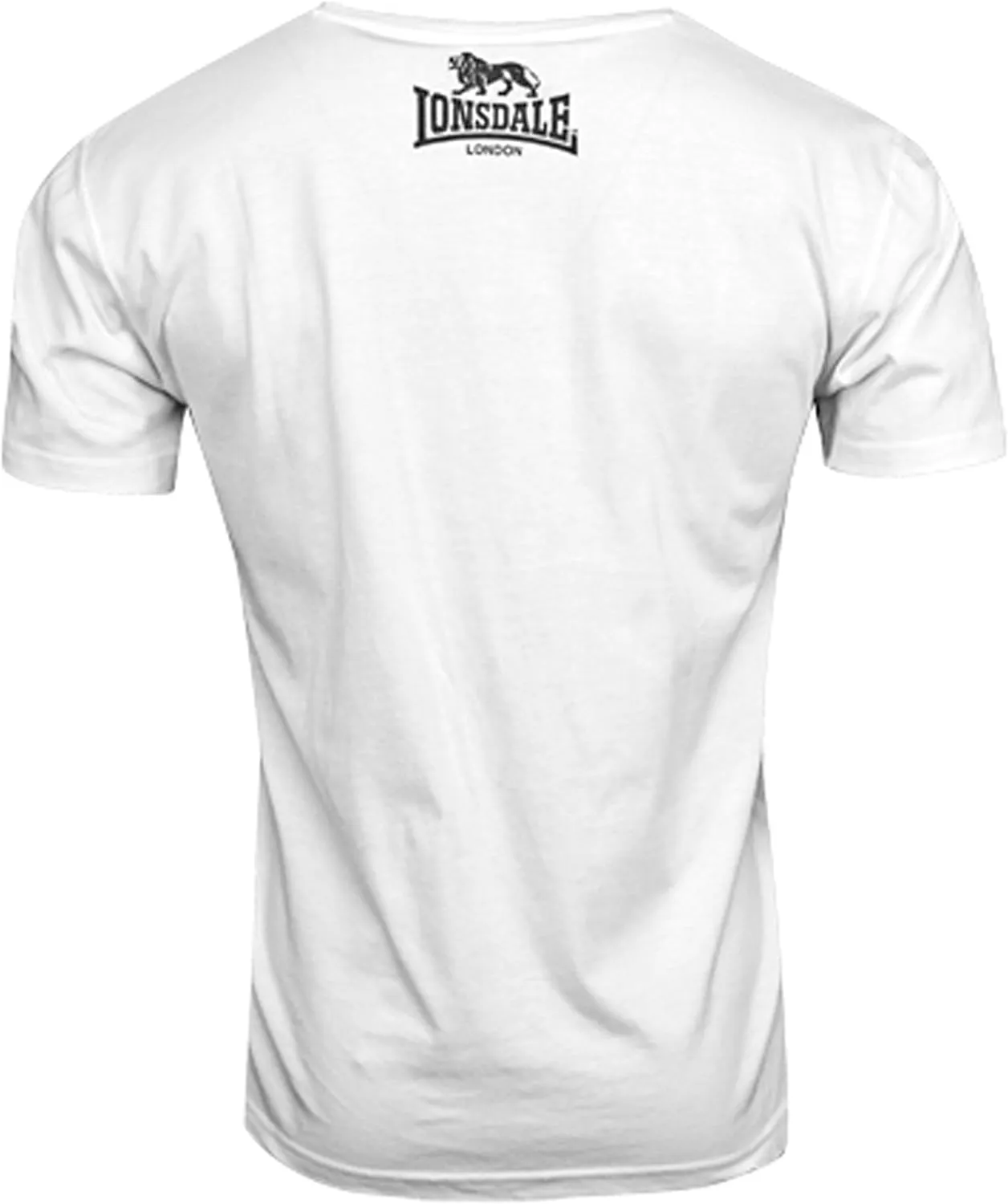 Lonsdale Men´s Regular-Fit Classic Lion Logo T-Shirt White
