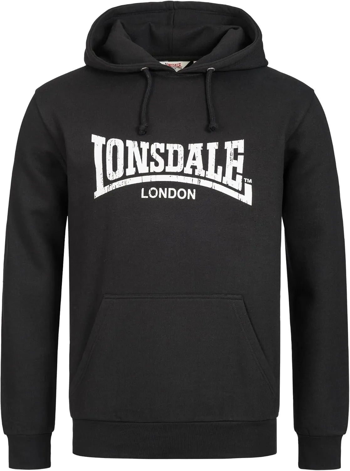 Lonsdale Men´s Regular-fit Hoodie Hooded Sweatshirt Black