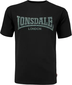 Lonsdale Men´s Regular Fit T-Shirt Kai Soft Touch Vintage Style Logo Black