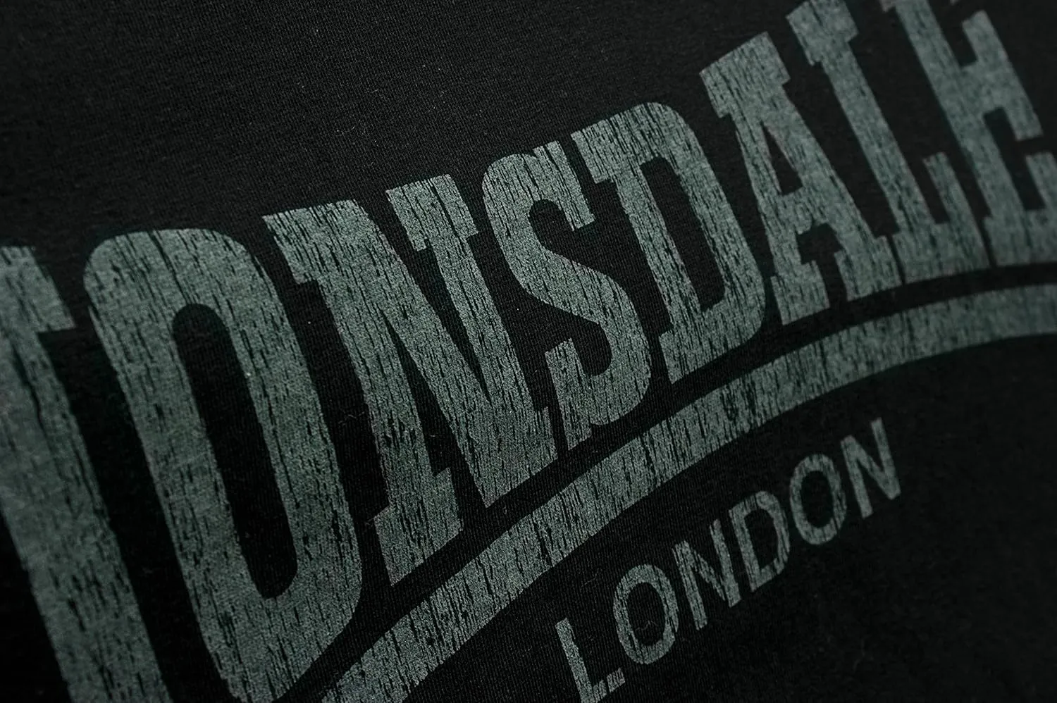Lonsdale Men´s Regular Fit T-Shirt Kai Soft Touch Vintage Style Logo Black