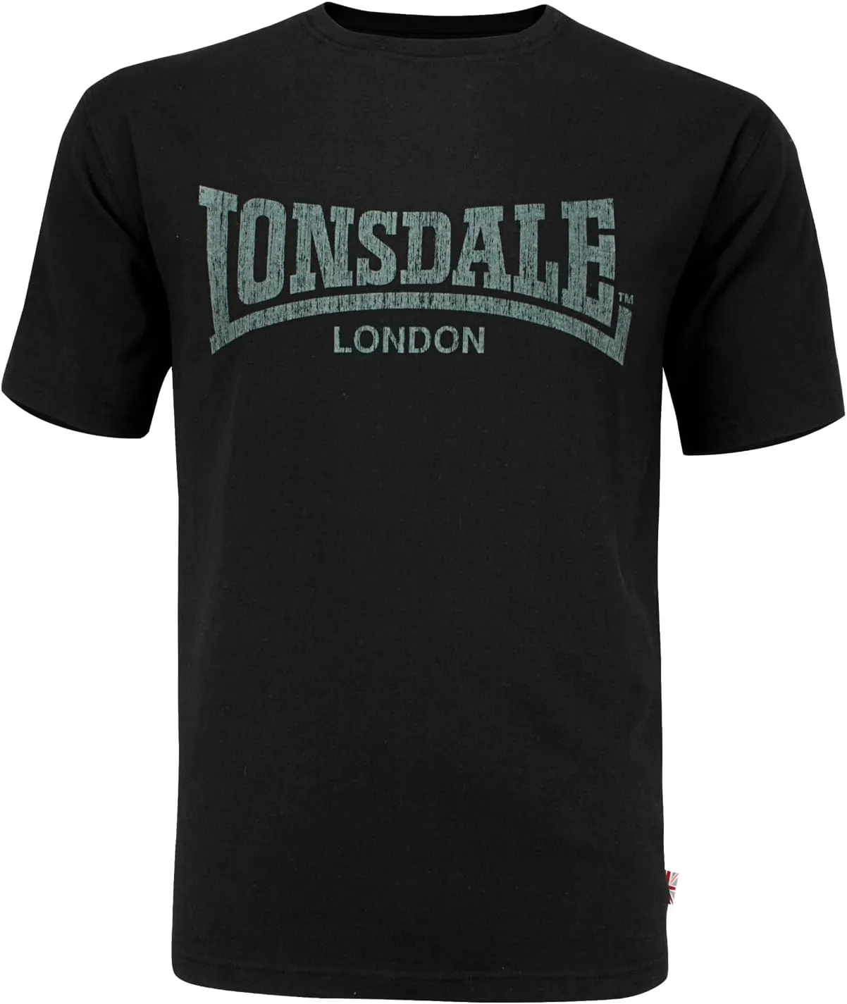 Lonsdale Men´s Regular Fit T-Shirt Kai Soft Touch Vintage Style Logo Black