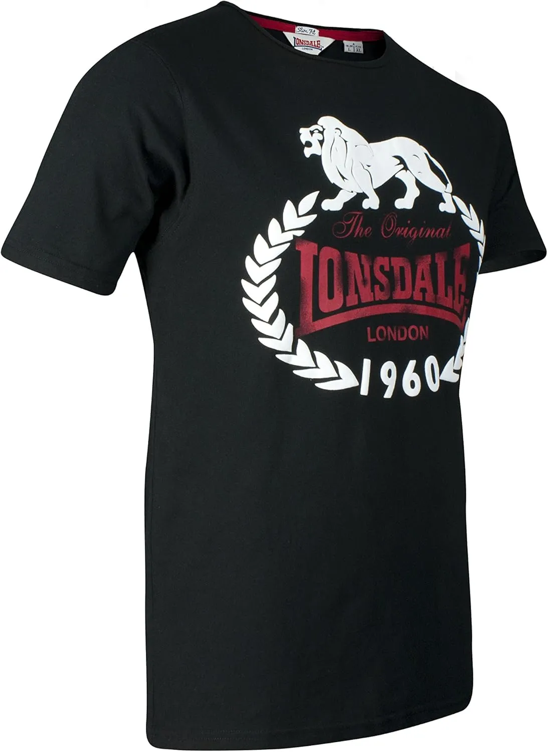 Lonsdale Men's T-Shirt 1960 Original Logo Premium Slim-Fit