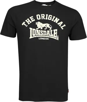 Lonsdale Men's T-Shirt Black The Original Lion Regular-Fit