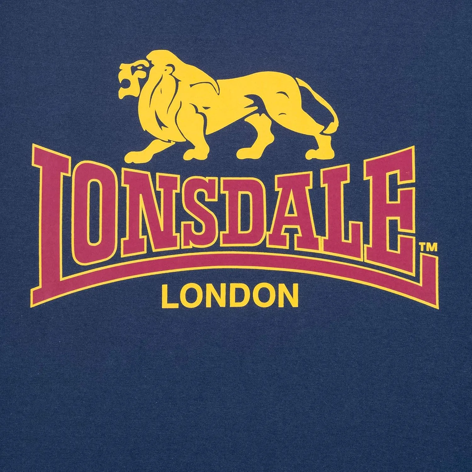 Lonsdale Men's T-Shirt Classic Logo Lion 100% Cotton Regular Fit