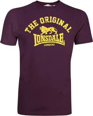 Lonsdale Men´s T-Shirt Oxblood The Original Lion Regular-Fit