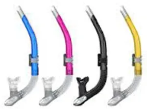 Mares Ergo Flex Silicone Snorkel with Purge Valve Ergonomically Designed (Yellow)