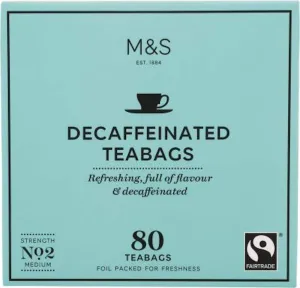 Marks and Spencer Decaffeinated 80 tea bags 250g (1 Pack) - Usa Stock