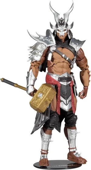 McFarlane Toys Mortal Kombat Shao Kahn (Platinum Kahn) 7" Action Figure with Accessories
