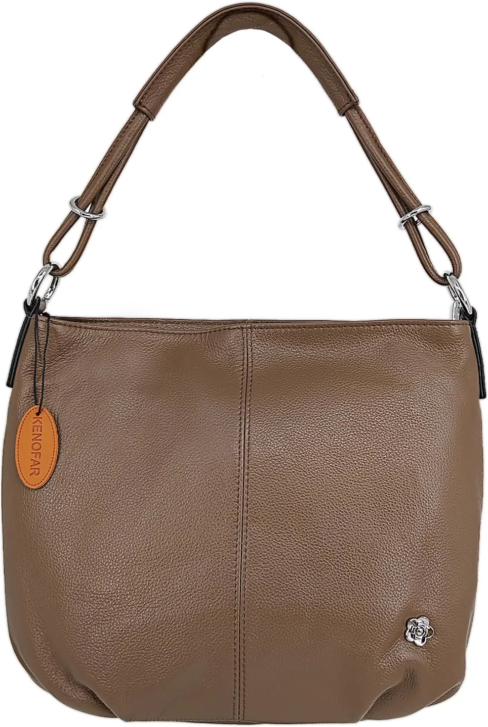 Medium Genuine Leather Tote Bag for Women, Casual Leather Armpit and Hobo Large Capacity Shoulder Bag