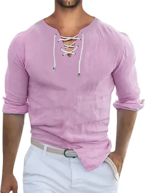 Men's Casual Button Down Shirts Long Sleeve Buttons Down Solid Plain Roll Up Sleeve Summer Beach Shirts Long