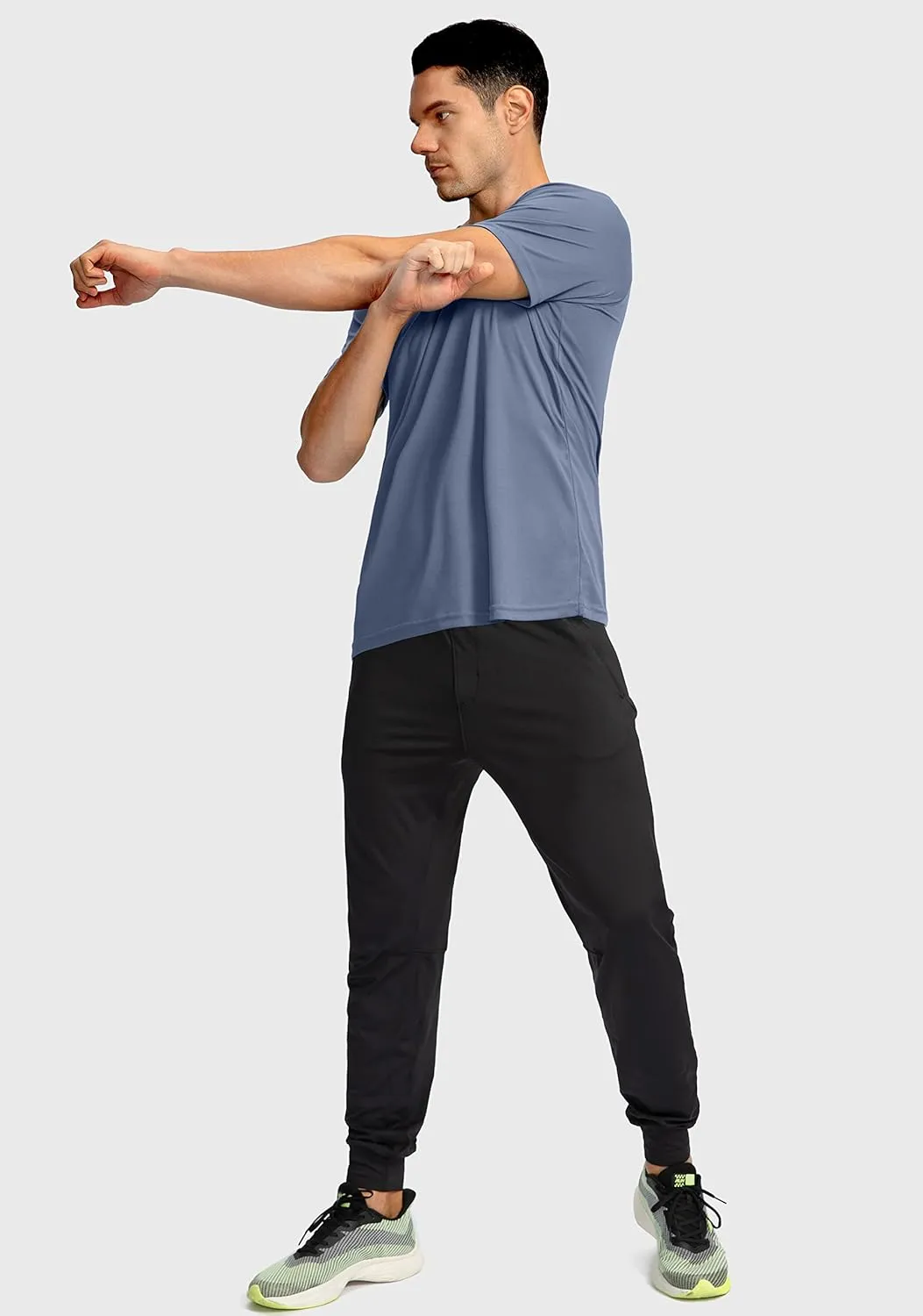 Men's Dry Fit Short Sleeve T-Shirt Crewneck Lightweight Tee Shirts for Men Workout Athletic Casual