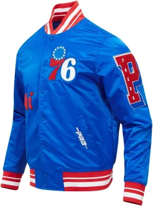 Mens NBA Old English Satin Jacket
