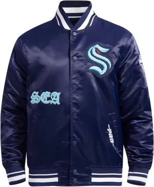 Mens NHL Old English Satin Jacket