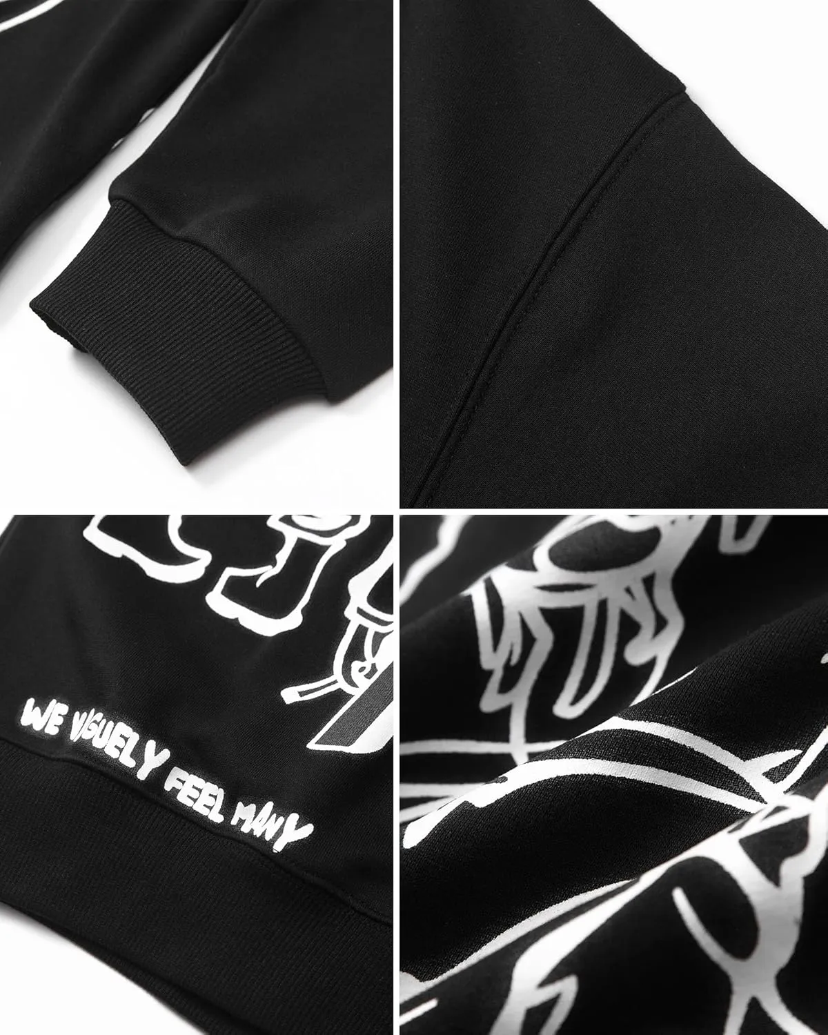 Men's Oversized Hoodie Pullover Unisex Graphic Sweatshirts Hoodies Casual Tunic Anime Streetwear Aesthetic Top