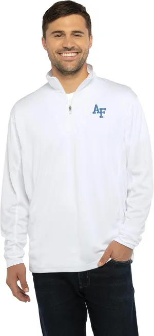 Men's Standard Collegiate Micro Mesh Performance Black 1/4 Zip Pullover