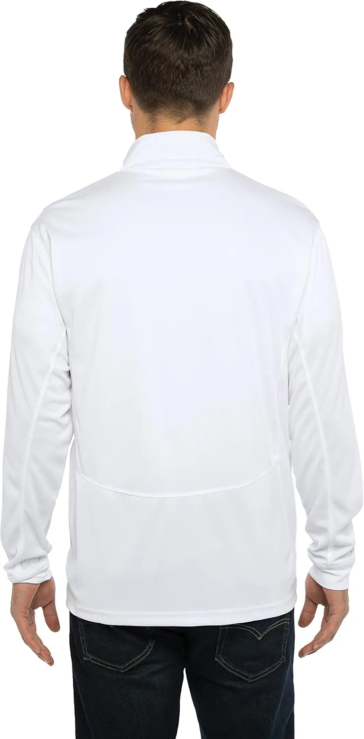 Men's Standard Collegiate Micro Mesh Performance Black 1/4 Zip Pullover