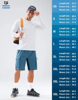 Men's Sun Protection Long Sleeve Shirts UPF 50  Rash Guard for Men SPF UV Fishing Hiking Running Workout Athletic Shirt