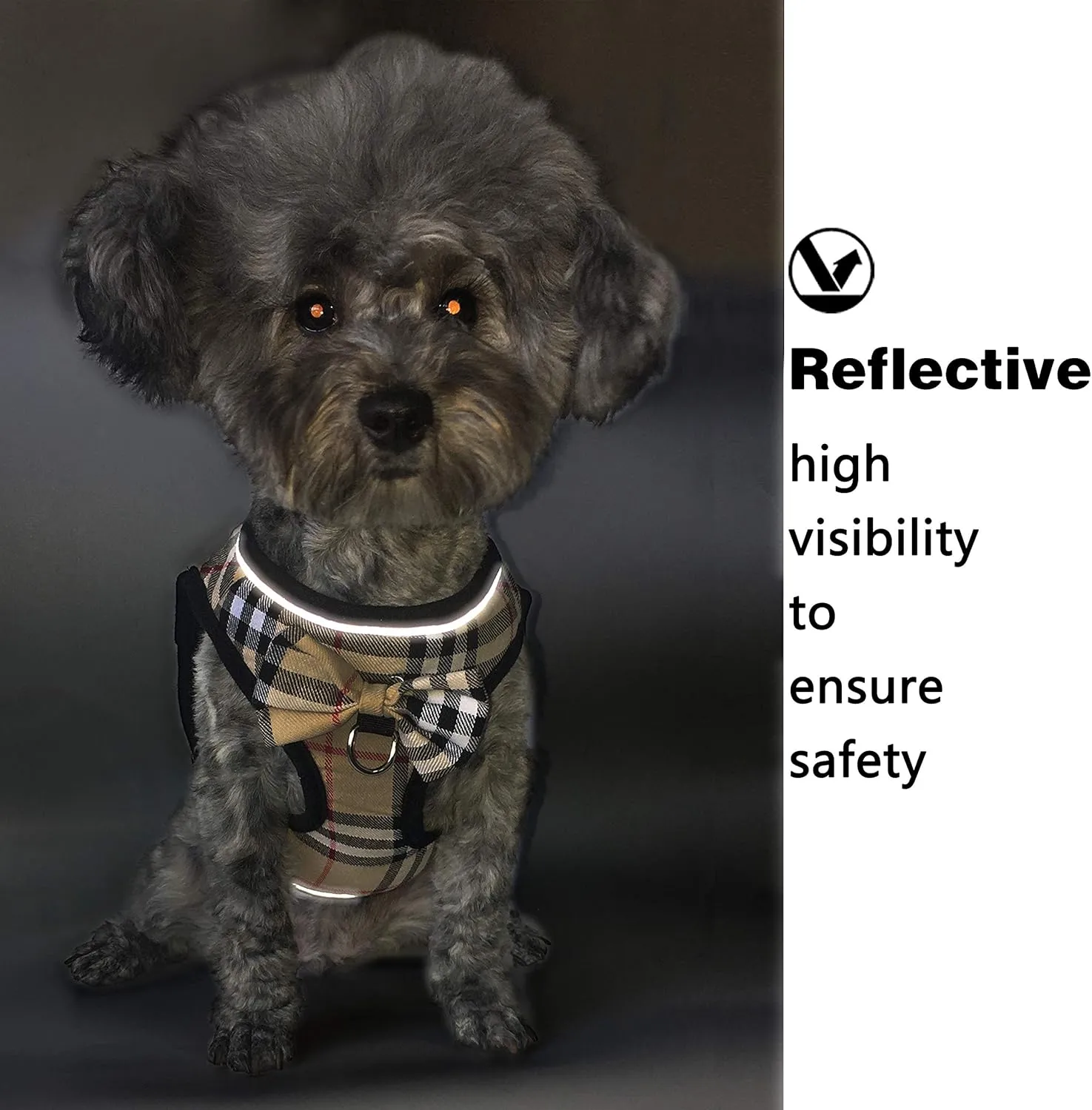 Mesh Soft Dog Harness, Adjustable No Pull Reflective Comfort Pet Vest for Dogs (Red&Blue, XS)