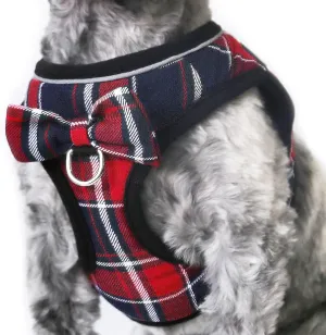 Mesh Soft Dog Harness, Adjustable No Pull Reflective Comfort Pet Vest for Dogs (Red&Blue, XS)