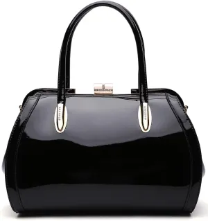MKF Crossbody Satchel Shoulder Bags for Women - Patent PU Leather Handbag Purse - Marlene Lady Fashion Pocketbook