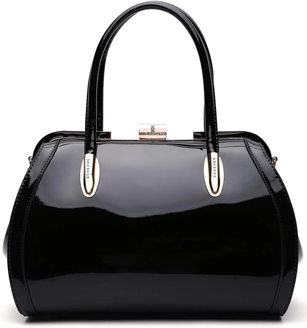 MKF Crossbody Satchel Shoulder Bags for Women - Patent PU Leather Handbag Purse - Marlene Lady Fashion Pocketbook