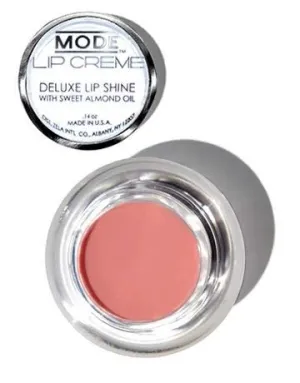 MODE Lip Creme Deluxe Shine Lip Gloss Pot Nude Pink JEZEBEL Long Lasting Ultra Creamy Color, Hydrating Sweet Almond Oil, Conditioning Organic Shea Butter Natural Skincare